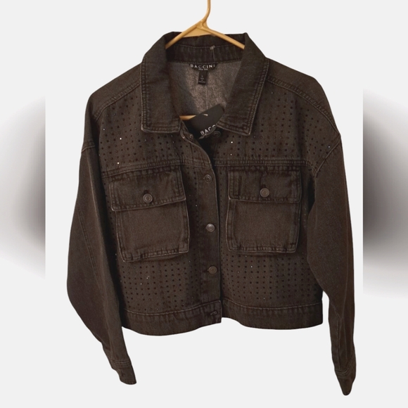 Baccini Jackets & Blazers - NWT BACCINI BLACK DENIM JACKET